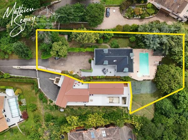 PROPRIETE à MARENNES (69) à proximité de LYON, avec une position et vue dominante sur la Plaine et sous sol XXL