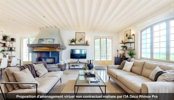 PROPRIETE à MARENNES (69) à proximité de LYON, avec une position et vue dominante sur la Plaine et sous sol XXL