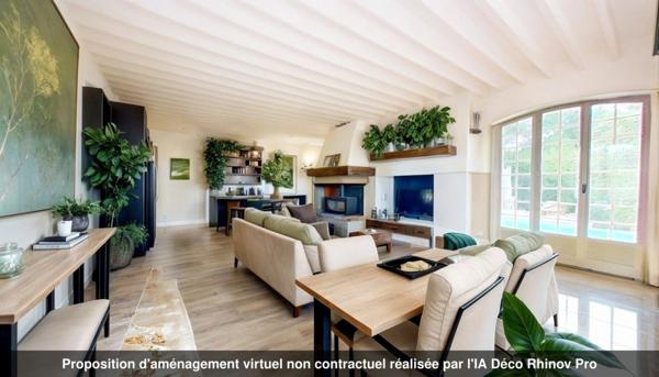 PROPRIETE à MARENNES (69) à proximité de LYON, avec une position et vue dominante sur la Plaine et sous sol XXL