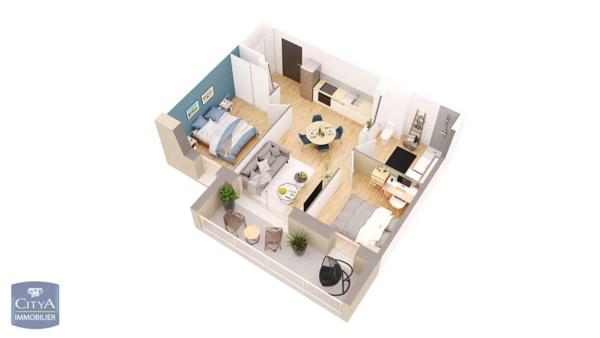 Vente appartement 3 pièces de 54.3m²