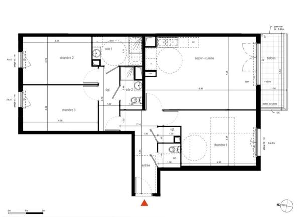 Appartement à vendre 4 pièces 88 m² Créteil
