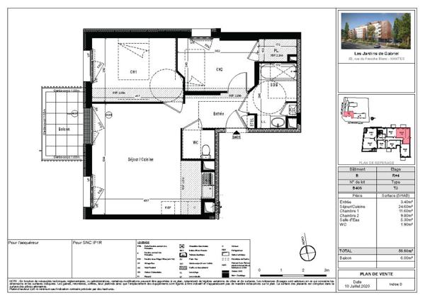 LES JARDINS DE GABRIEL - NANTES - PINEL - B406