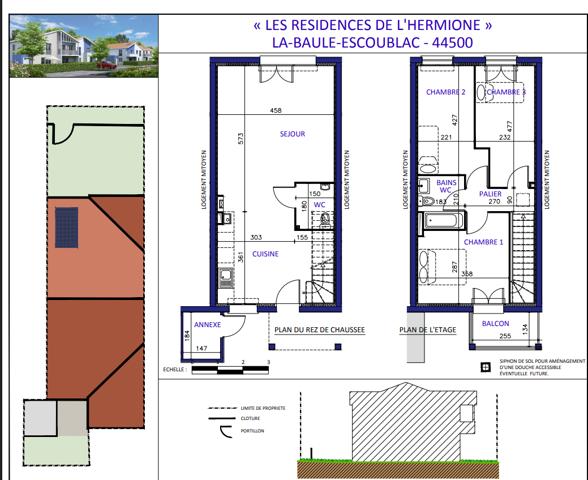 LA BAULE -GUEZY - PROCHE COMMERCES MAISON 3 CHAMBRES