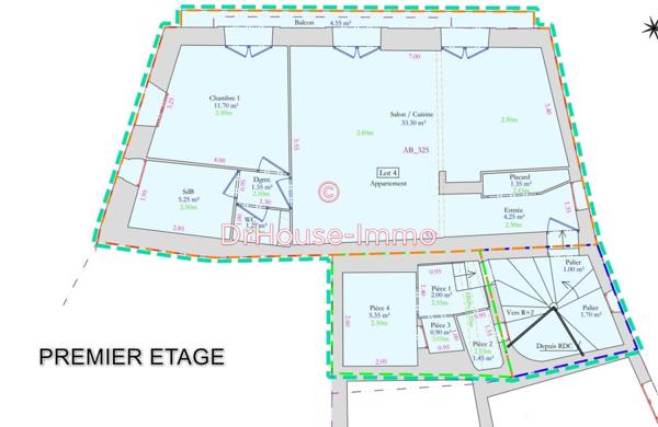 Appartement à vendre 5 pièces de 135 m²