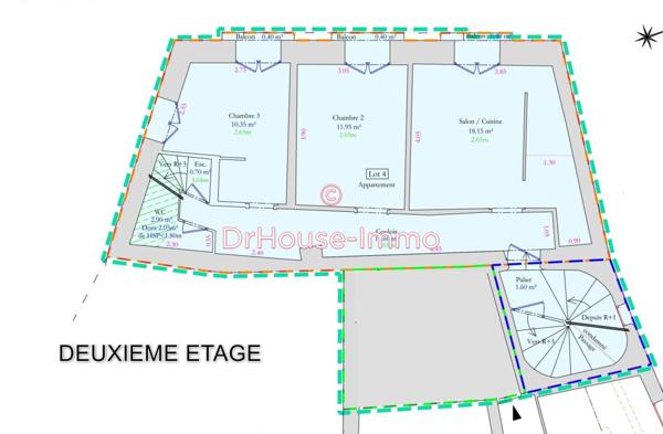 Appartement à vendre 5 pièces de 135 m²