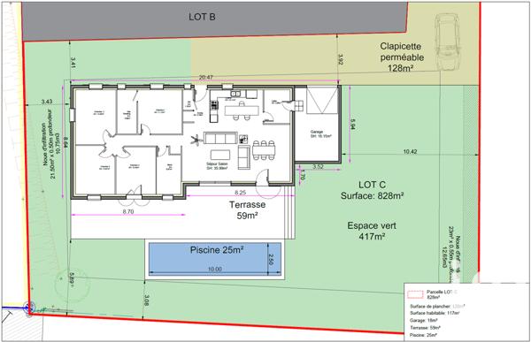 Terrain à vendre 820 m² Bédarrides
