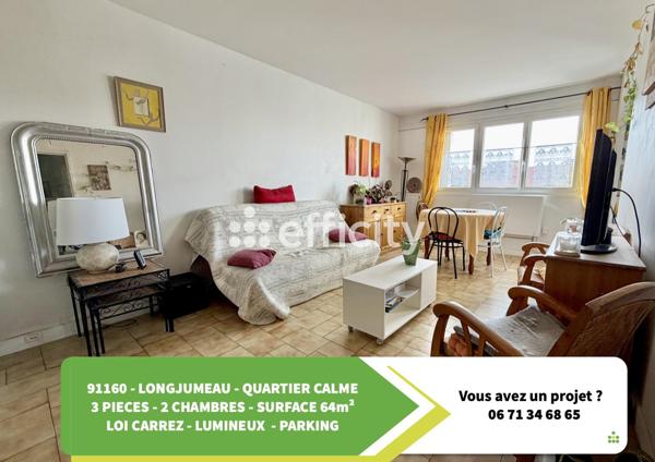 Appartement 3 pièces - 64 m² Exclusivité efficity