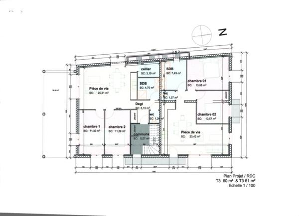 Appartement
         3 pièces
        - 67 m² 159 900 € *