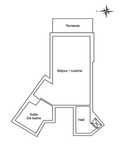 Mandelieu, Studio en rez-de-chaussée + parking.