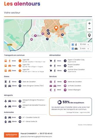CAVAILLON | Très beau T3 de 61 m² avec terrasse couverte et stationnement privatif en petite résidence fermée