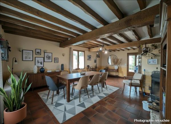 “LA FAMILIALE” – Maison 6 pièces sur sous-sol total avec grand terrain sans vis-à-vis à Gournay-en-Bray