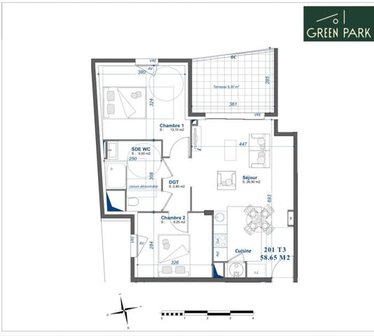 Appartement à vendre 3 pièces 58 m² Toulon