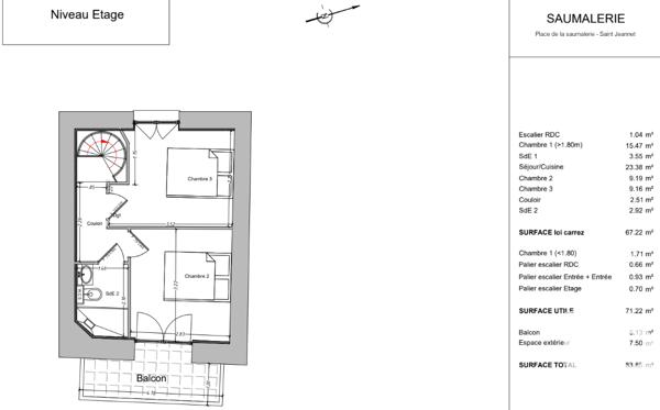 Maison à vendre 4 pièces 67 m² Saint-Jeannet