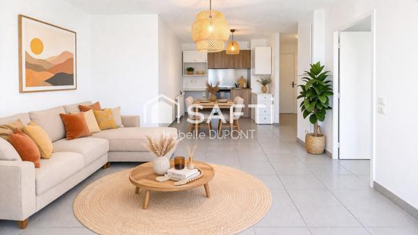 T2 balcon, parking, résidence sécurisée, ascenseur