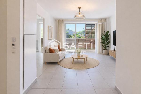 T2 balcon, parking, résidence sécurisée, ascenseur