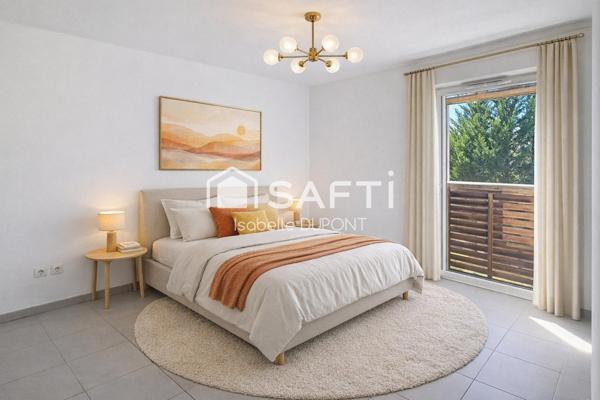 T2 balcon, parking, résidence sécurisée, ascenseur