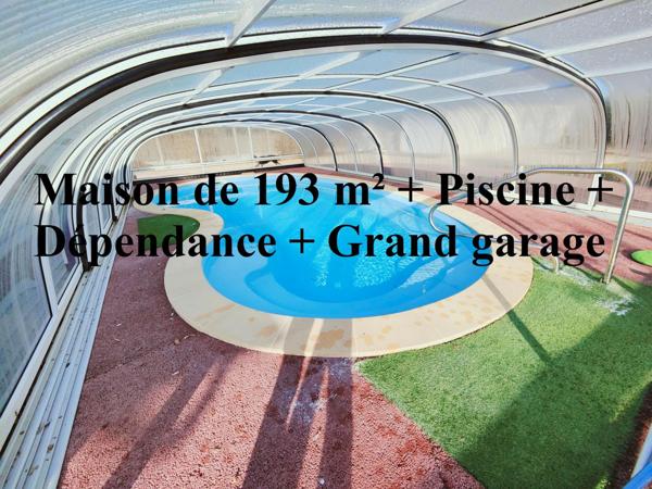 T8 au calme, de plain pied, piscine,garage de 90m²
