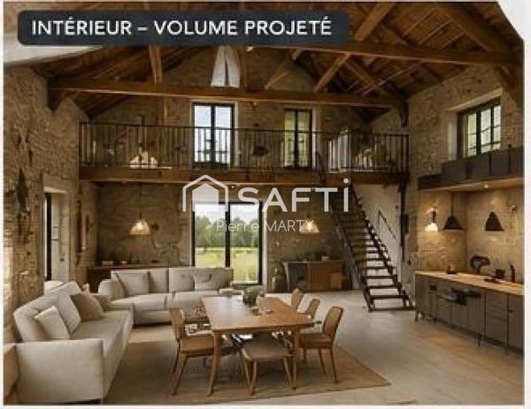 Bâtisse en pierre à rénover – Courtils