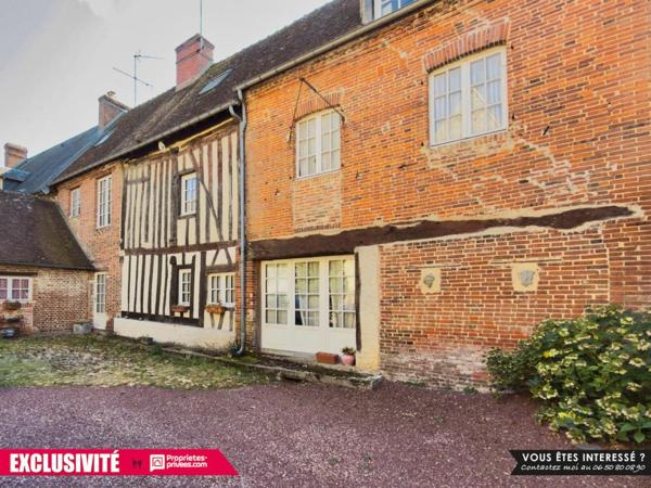 EXCLUSIVITÉ - Rugles - Bâtisse XIX de 226 m² - Centre-bourg, au calme, en bord de Risle