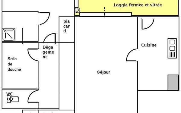 Appartement à louer    2 pièces • 55 m2 La Grande-Motte
