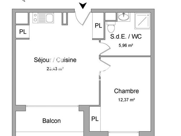 Location Appartement 2 pièces 41.76 m² - 335 C RUE DU ROUVRAY Le Petit Couronne 76650