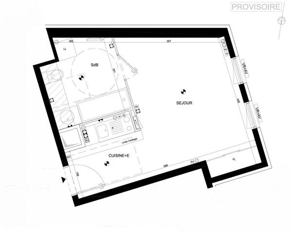 Location studio 27 m² Issy-les-Moulineaux
