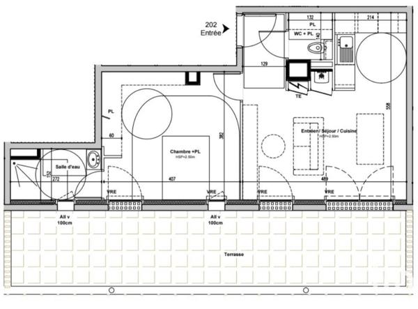 Appartement 2 pièces de 45 m² à Bruz (35170)