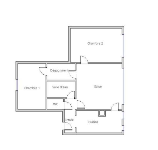 Appartement 3 pièces - 60 m² Exclusivité efficity