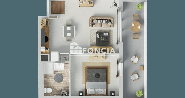 À vendre Appartement 2 pièces 40.93 m² - Toulouse 31200