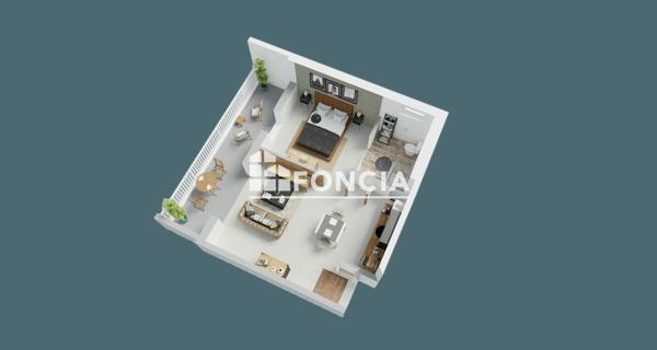 À vendre Appartement 2 pièces 40.93 m² - Toulouse 31200