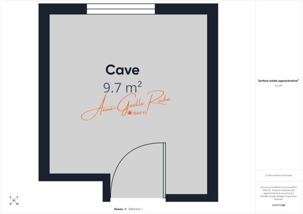 Appartement T3/T4 de 62m² avec Garage et Cave, Dernier étage