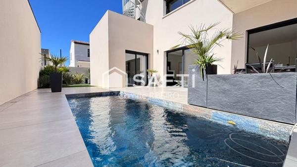 SERIGNAN,VILLA  ARCHITECTE T4,PISCINE,JACUZZI,GARAGE ET PLACES DE PARKING