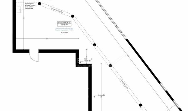 Vente - Local commercial d'environ 127 m²