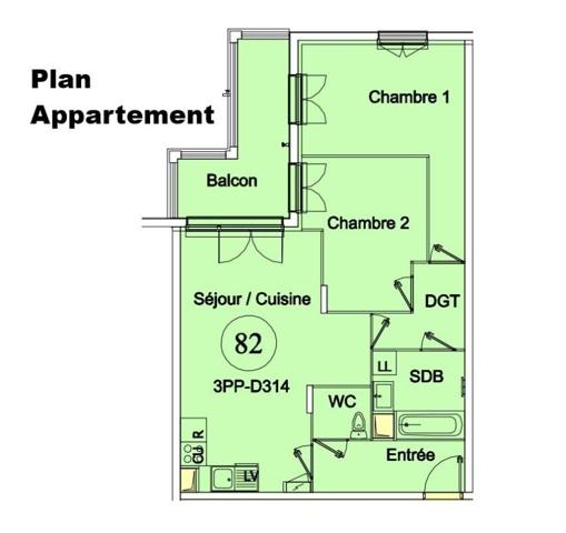Sur la commune de MONTFERMEIL (Seine Saint Denis) Appartement de 3 pièces principales