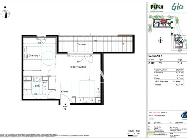 Location Appartement 2 pièces 44.8 m² - LE GIO BATIMENT A Frejus 83600