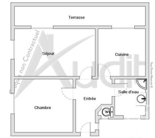 Appartement à vendre  2 pièces - 46,04 m2 PARIS - 75017