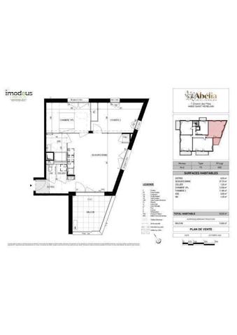 Appartement 3 pièces                                        - 44800 Saint-Herblain Réf : 11830