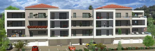 Dpt Corse (20), à vendre Sainte Lucie de PORTO VECCHIO appartement T2 de 42,94 m² - terrasse de 17,46 m2