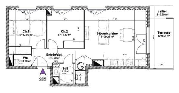 Appartement à vendre 3 pièces 65 m² Goncelin