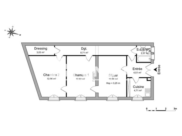 Location Appartement 3 pièces 63.17 m² - 1 BOULEVARD SEVIGNE Dijon 21000