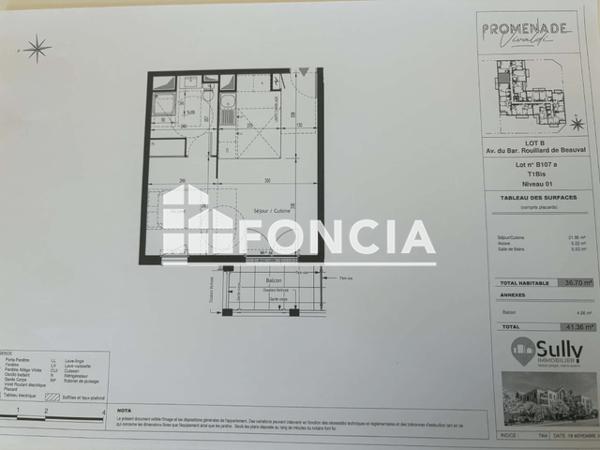 Location Studio 36.7 m² - AVENUE DU BARON ROUILLARD DE BEAUVAL Le Coudray 28630