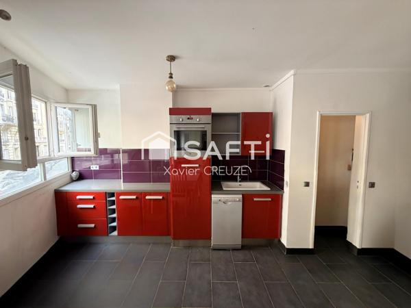 2 pièces de 44 m² quartier recherché, proche métro