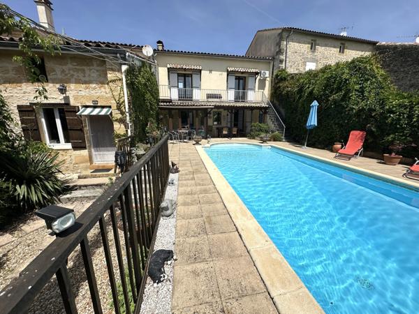 Maison en pierre avec piscine et maison d’amis – Entre Saint-Émilion, Sainte-Foy-la-Grande et Montpon-Ménestérol