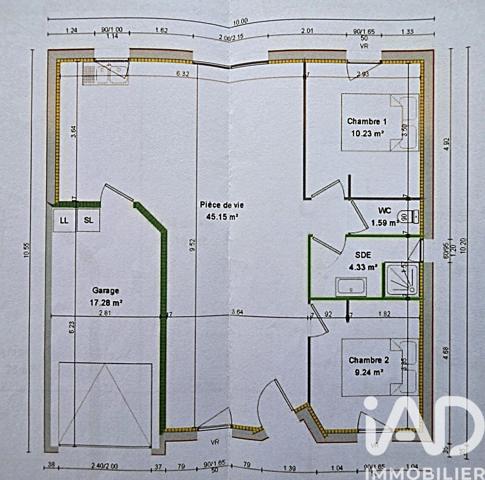 Maison à vendre 3 pièces 70 m² Chaumes-en-Retz