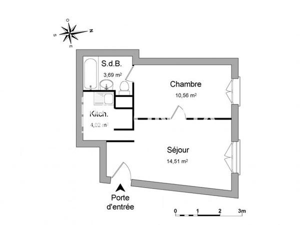 À vendre Appartement 2 pièces 33 m² - Caen 14000