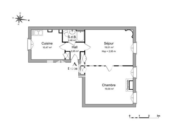 Location Appartement 2 pièces 53.59 m² - 3 RUE MON DESERT Nancy 54000
