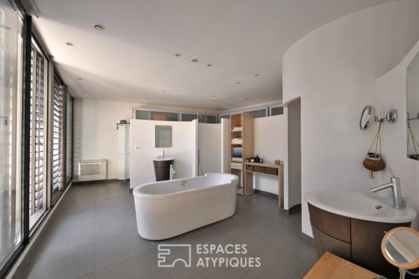 Maison de ville rénovée avec patio