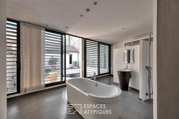 Maison de ville rénovée avec patio