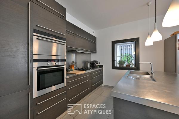 Maison de ville rénovée avec patio
