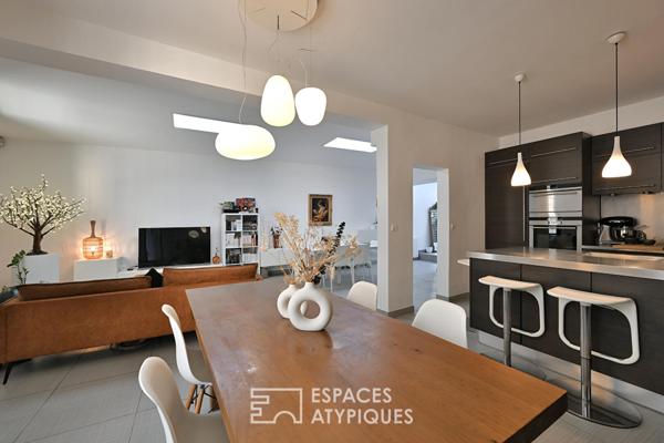Maison de ville rénovée avec patio